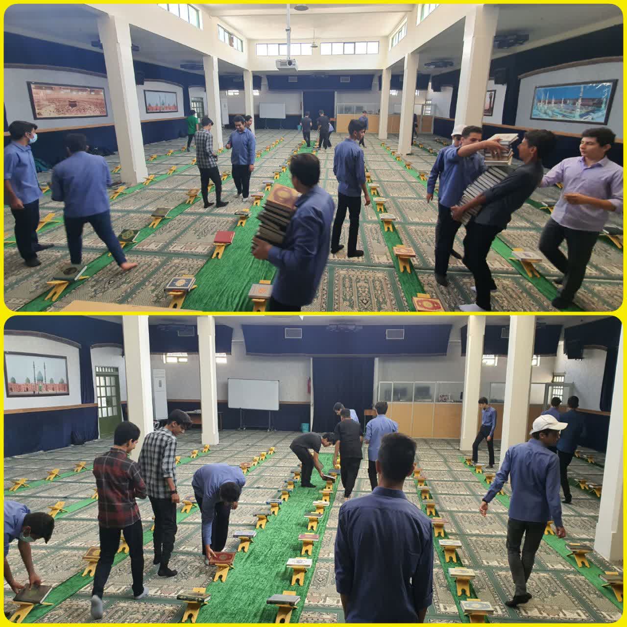 آماده سازی نمازخانه دبیرستان
