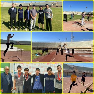 شرکت تیم دبیرستان پسرانه در مسابقات دومیدانی